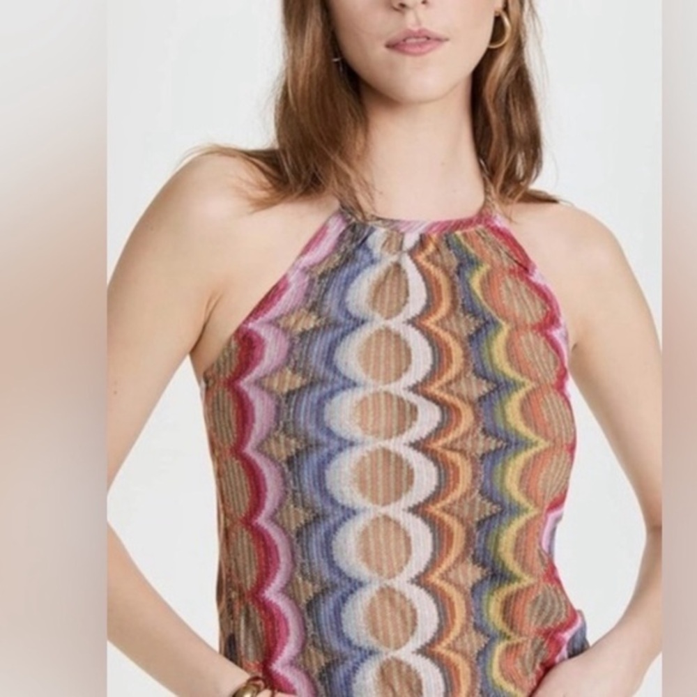 Ramy Brook Colorful Wave Pattern Tank Top